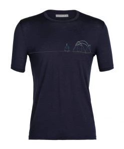 Icebreaker Ice Breaker Men's Tech Lite II Short Sleeve Tee Single Line Camp