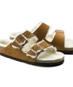 Birkenstock Arizona Mink Shearling Sandal - Regular