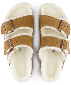 Birkenstock Arizona Mink Shearling Sandal - Regular