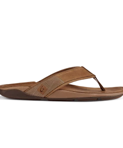 OluKai Men's Tuahine Leather Beach Sandals