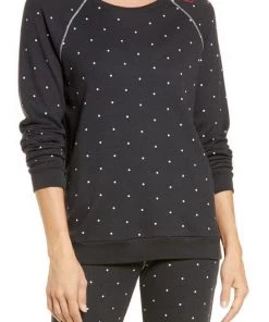 PJ Salvage Women's Love More Dot Long Sleeve Shirt * Last Chance