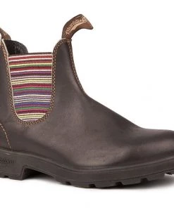 Blundstone 1409 - Original Boot - Stout Brown With Rainbow Elastic