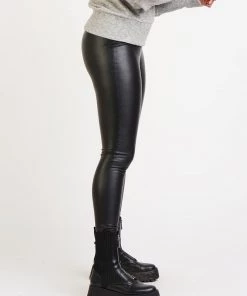 Dex Women's High Waisted Faux Leather Legging 8 Dex Women's High Waisted Faux Leather Legging