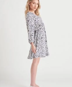 Dex Long Sleeve Faux Wrap Dress Women