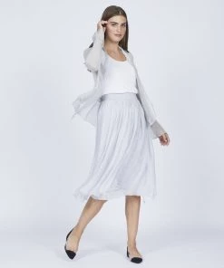 Pistache Women's Viscose Tank W/ Lurex Trim