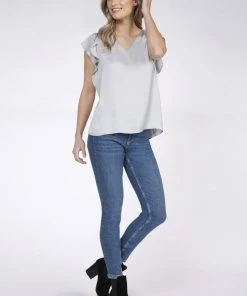 Black Tape_ Black Tape Women's Flutter Sleeve Top * Last Chance