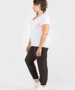 Women Dex Plus Tee With Star Embroidery