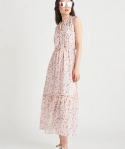 Dex Sleeveless Floral Print Midi Dress
