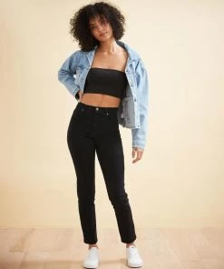 Yoga Jeans Emily High Rise Slim - Black Raven 34"