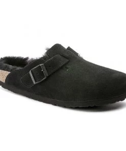 Birkenstock Boston Shearling Black Clog - Regular