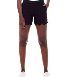 Women Tyler Madison Taylor Scalloped Techno Short