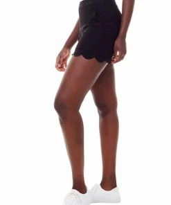 Women Tyler Madison Taylor Scalloped Techno Short