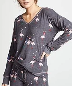 PJ SALVAGE Let's Flamingle Long Sleeve Top * Last Chance