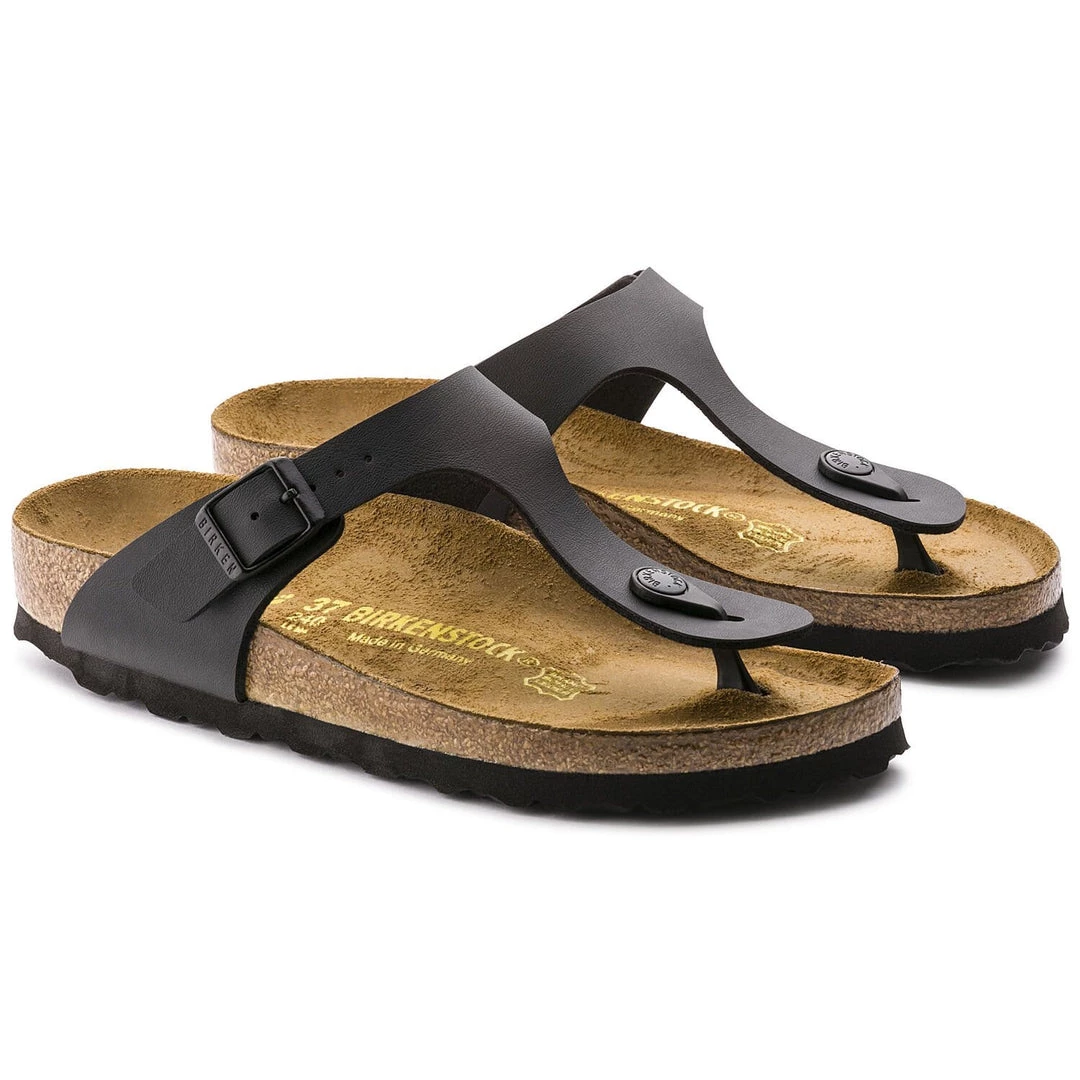 Birkenstock Gizeh Black Birko-Flor Sandals - Regular 5 Birkenstock Gizeh Black Birko-Flor Sandals - Regular