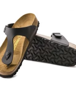 Birkenstock Gizeh Black Birko-Flor Sandals - Regular