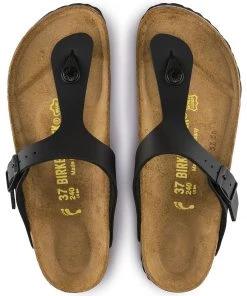 Birkenstock Gizeh Black Birko-Flor Sandals - Regular 14 Birkenstock Gizeh Black Birko-Flor Sandals - Regular