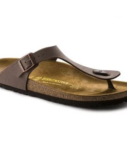 Birkenstock Gizeh Mocha Birko-Flor Nubuck Sandals - Regular