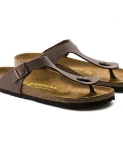 Birkenstock Gizeh Mocha Birko-Flor Nubuck Sandals - Regular