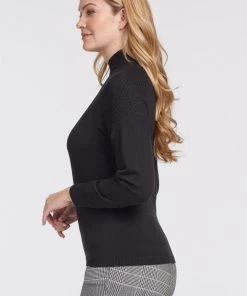 Tribal Honeycomb Mock Neck Sweater