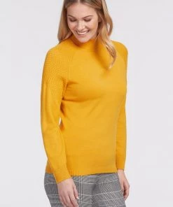 Tribal Honeycomb Mock Neck Sweater