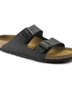 Birkenstock Arizona Black Birko-Flor Sandals - Regular
