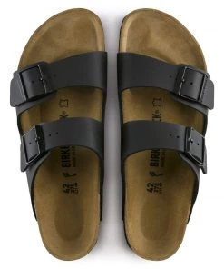 Birkenstock Arizona Black Birko-Flor Sandals - Regular 12 Birkenstock Arizona Black Birko-Flor Sandals - Regular