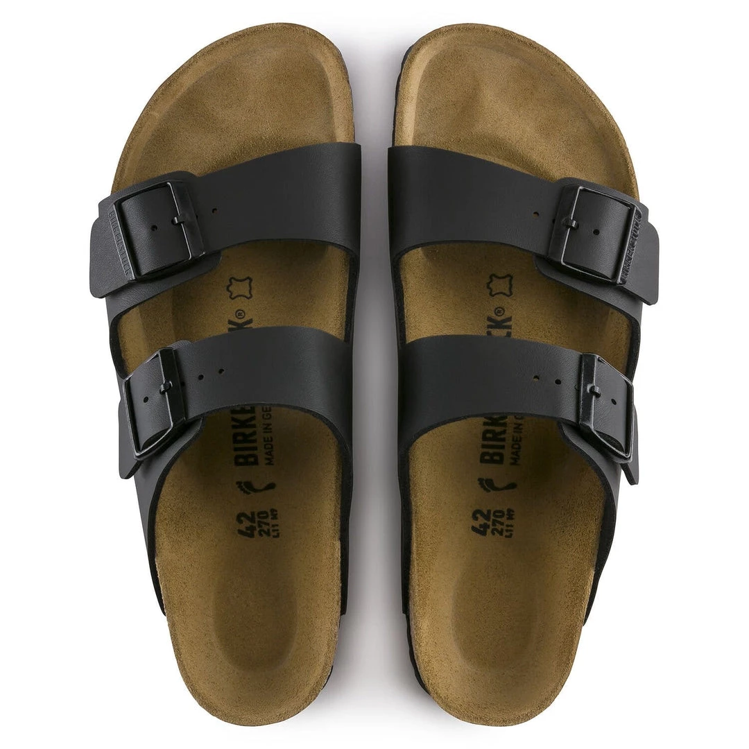 Birkenstock Arizona Black Birko-Flor Sandals - Regular 5 Birkenstock Arizona Black Birko-Flor Sandals - Regular