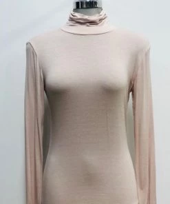 Pistache Women's Silk Soft Viscose 2nd Skin Turtle Neck * Last Chance