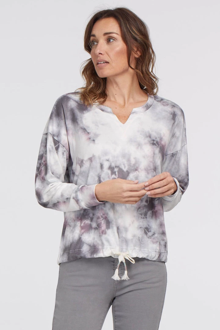 Tribal Long Sleeve Top W/ Drawstring Hem 3 Tribal Long Sleeve Top W/ Drawstring Hem