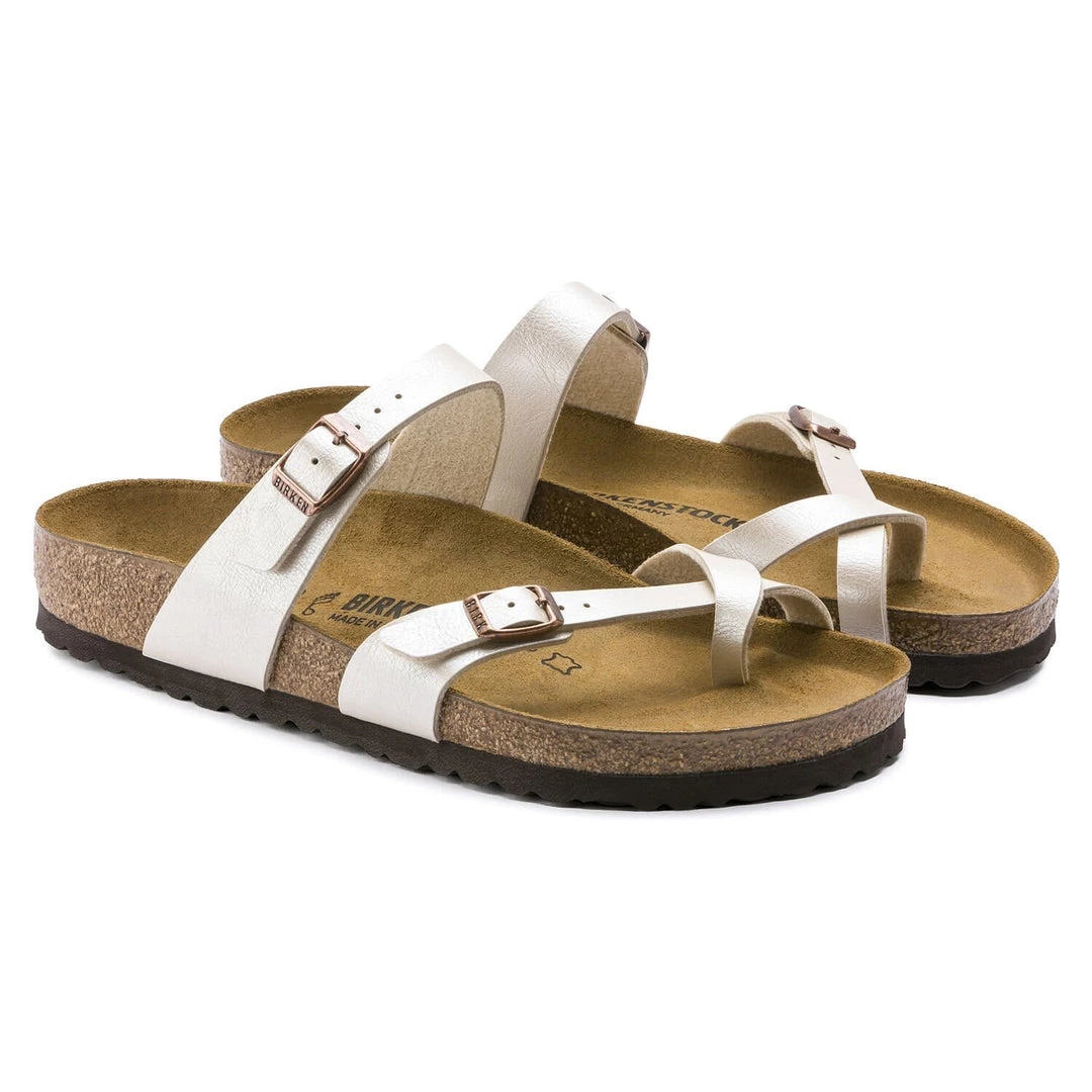 Birkenstock Mayari Pearl White Birko-Flor Sandal - Regular 4 Birkenstock Mayari Pearl White Birko-Flor Sandal - Regular