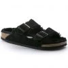 Birkenstock Arizona Black Shearling Sandal - Regular