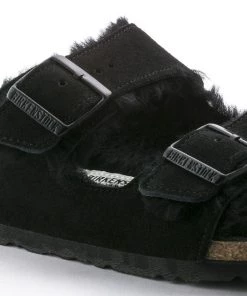Birkenstock Arizona Black Shearling Sandal - Regular 17 Birkenstock Arizona Black Shearling Sandal - Regular