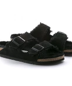 Birkenstock Arizona Black Shearling Sandal - Regular 16 Birkenstock Arizona Black Shearling Sandal - Regular