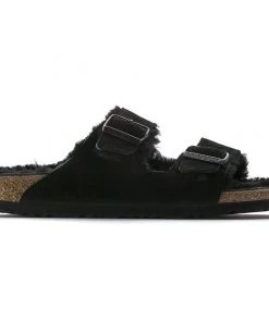 Birkenstock Arizona Black Shearling Sandal - Regular