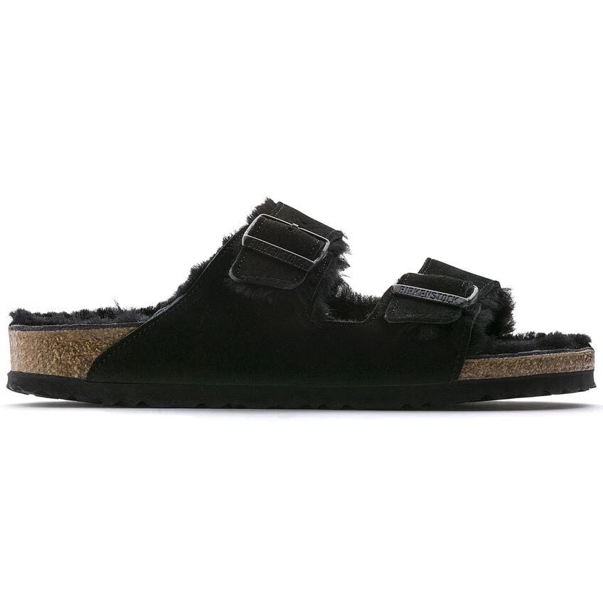 Birkenstock Arizona Black Shearling Sandal - Regular 4 Birkenstock Arizona Black Shearling Sandal - Regular
