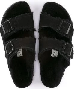 Birkenstock Arizona Black Shearling Sandal - Regular 18 Birkenstock Arizona Black Shearling Sandal - Regular