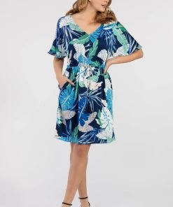 Tribal Women's Dolman Sleeve Dress W/ Tassels * Last Chance