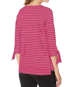 Tribal 3/4 Sleeve Top With Ties * Last Chance