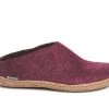 GLERUPS CANADA Glerups Open Heel Slipper - Leather - Cranberry