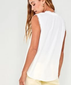 Women Bella Dahl Sleeveless Fray Edge Pullover