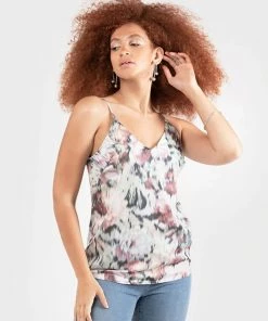 Black Tape_ Women Black Tape Satin Camisole