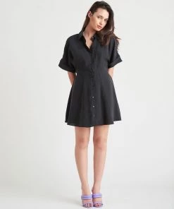 Black Tape_ Black Tape Tencel Shirt Dress Women