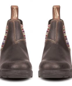 Blundstone 1409 - Original Boot - Stout Brown With Rainbow Elastic