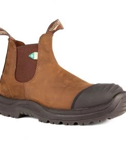 Footwear Blundstone 169 - Work & Safety Rubber Toe Cap Boot - Crazy Horse Brown