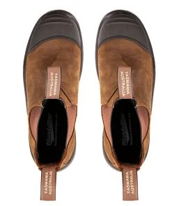 Footwear Blundstone 169 - Work & Safety Rubber Toe Cap Boot - Crazy Horse Brown