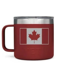 Yeti 14 Oz Rambler Mug Brick Red - Canada Flag