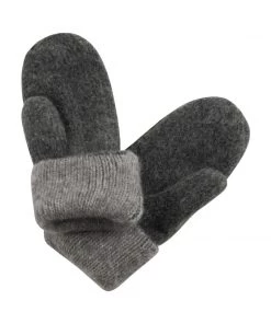 Lemon Soft Wool Reversible Mittens Accessories