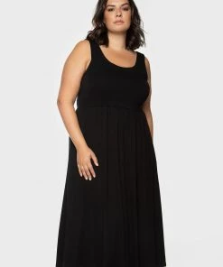 Women Dex Plus Banded Waist Knit Midi Dress