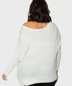 Dex Plus Drop Shoulder Heather Top Women