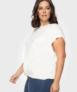 Women Dex Plus Sleeveless Twist Front Tee